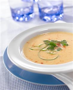 Crema de marisco.