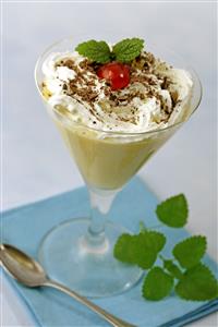Mousse de melocotón. Receta disponible.