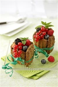 Paquetitos de frutas del bosque. Receta disponible.