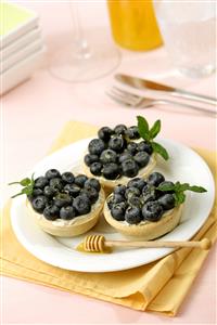 Tartaletas de arándanos. Receta disponible.