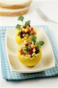 Limones rellenos. Receta disponible TR