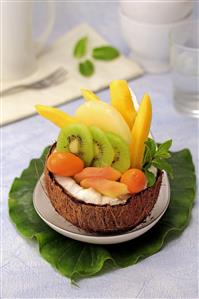 Macedonia tropical. Receta disponible TR