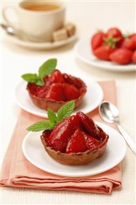Tartaletas de fresas. Receta disponible TR