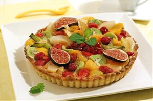 Tarta milfrutas. Receta disponible.