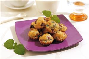Mini muffins de frutas. Receta disponible.