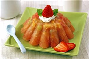 Frutas heladas con te. Receta disponible.