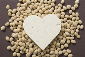 Tofu heart on soya beans