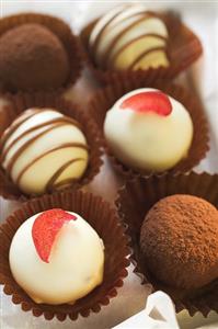 A selection of chocolates (close-up)