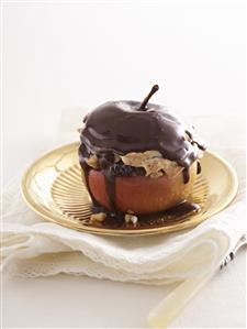 Manzanas rellenas con chocolate. Receta disponible