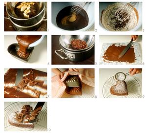 Making chocolate heart