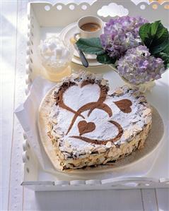 Heart-shaped chocolate gateau with vanilla mascarpone cream (2)