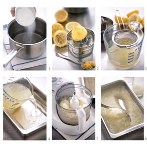 Making lemon sorbet