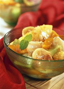 Exotic fruit salad with ginger