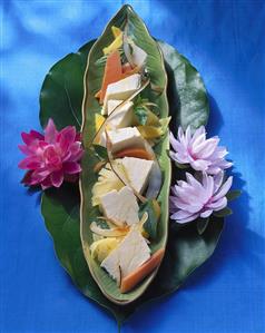 Coconut parfait with exotic fruit (Thailand)