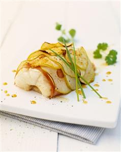 Monkfish with apple crust