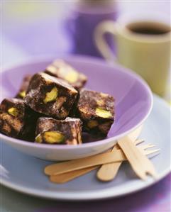 Chocolate and pistachio sweets