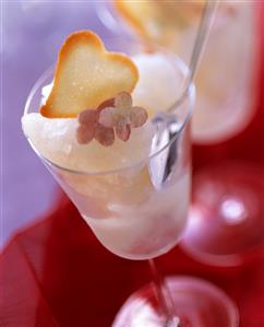 Champagne Sorbet with Rose Water