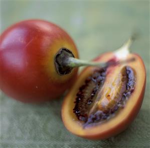 Halved Tamarillo