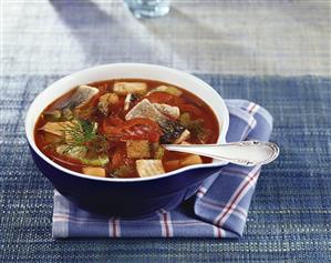 Summery fish stew with peppers