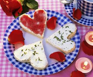 Heart-shaped toast