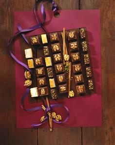 Chocolate squares and 'Residence slices' for Christmas