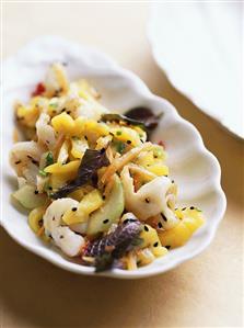 Goi mit (Jack fruit salad with king prawns, Vietnam)
