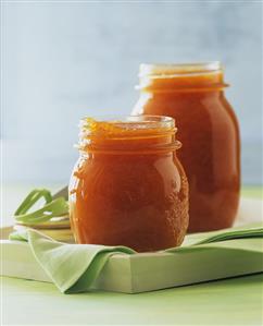 Pumpkin jam with rose water