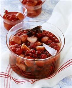 Berries preserved in schnapps