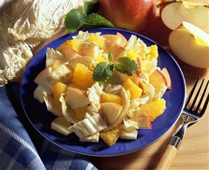 Chinese cabbage salad with fresh fruit