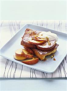 French toast with peaches
