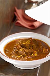 Lamb tagine with almonds (Braised lamb, Morocco)