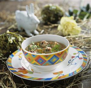Liver dumpling soup for Easter