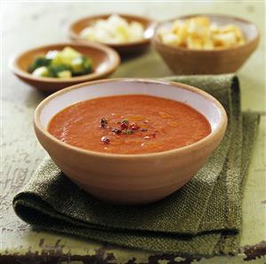 A bowl of salmorejo