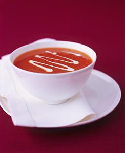 Tomato soup with cream