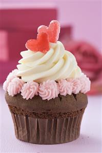 A cupcake for Valentine's Day