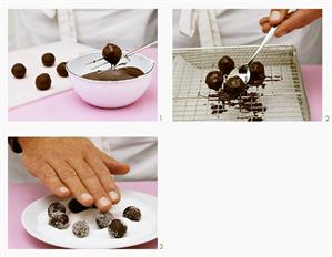 Decorating chocolate truffles
