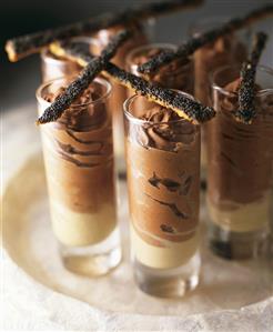 Chocolate and vanilla dessert