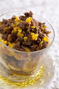 Polish Christmas dessert with poppy seeds and dried fruit