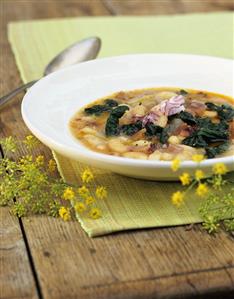 Ribollita lolanda (Reheated bean soup with cabbage, Italy)