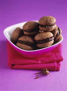 Almond macarons with chocolate filling