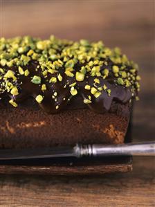 Chocolate and pistachio cake