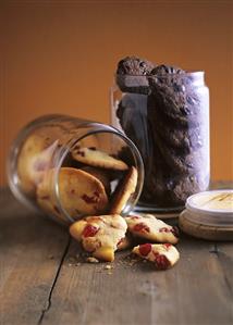 Cherry choc cookies and chocolate cookies