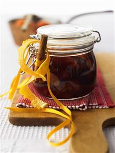 Sour cherry and ginger compote