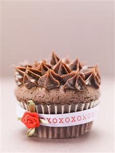 Chocolate cupcake for Valentine's Day