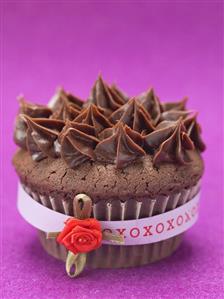 Chocolate cupcake for Valentine's Day