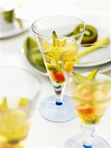 Cocktail with exotic fruit