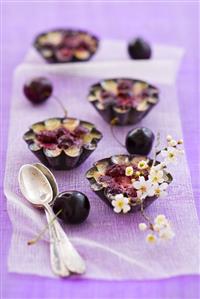 Four cherry clafoutis
