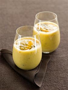 Two smoothies with exotic fruit
