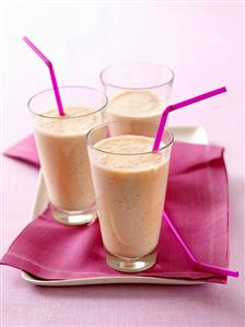 Three fruit smoothies