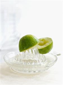 Lime on citrus squeezer